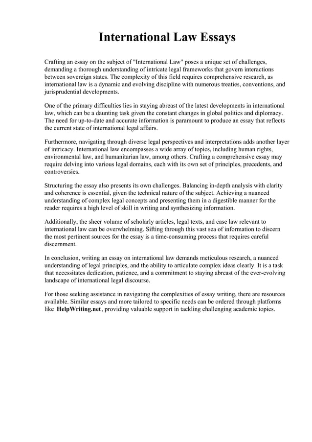 International Law Essays PDF