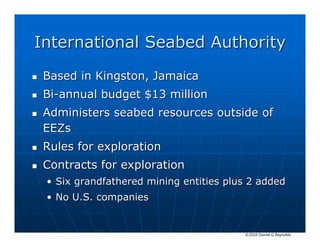 International law for deep sea mineral resources - presentation | PDF