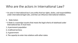 International Law introduction to International law | PPTX