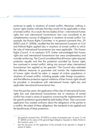 International Legal protection of Human rights in armed conflicts. | PDF