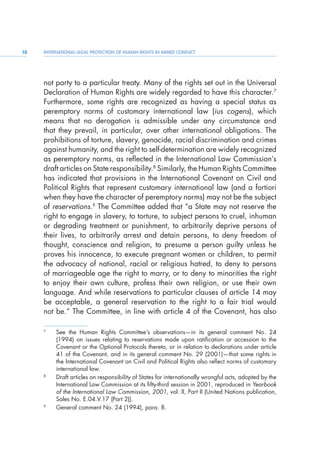 International Legal protection of Human rights in armed conflicts. | PDF
