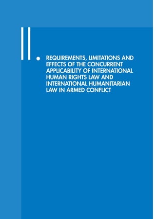 International Legal protection of Human rights in armed conflicts. | PDF