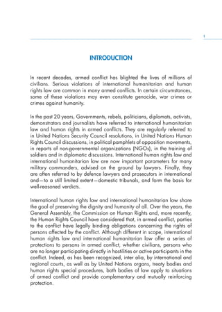 International Legal protection of Human rights in armed conflicts. | PDF