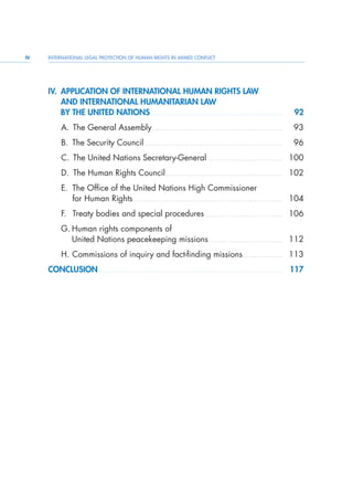 International Legal protection of Human rights in armed conflicts.
