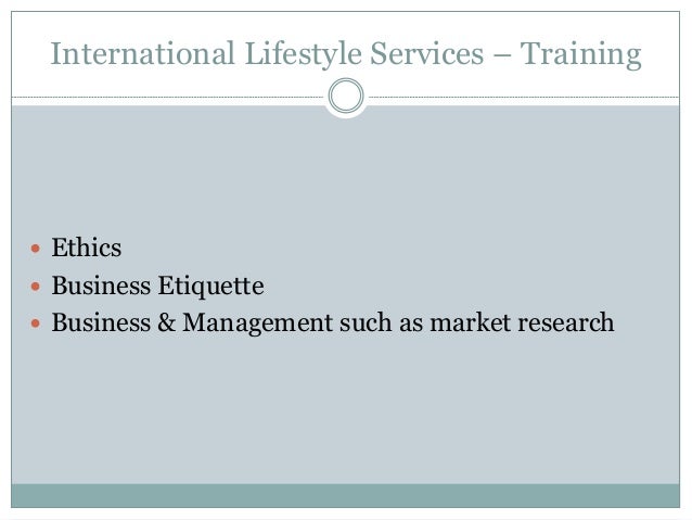International lifestyle services