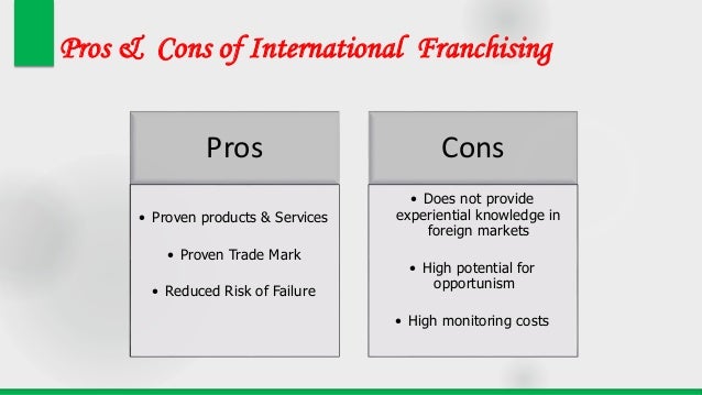 franchise pros and cons