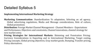 Detailed Syllabus 5
 