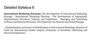 Detailed Syllabus 6
 