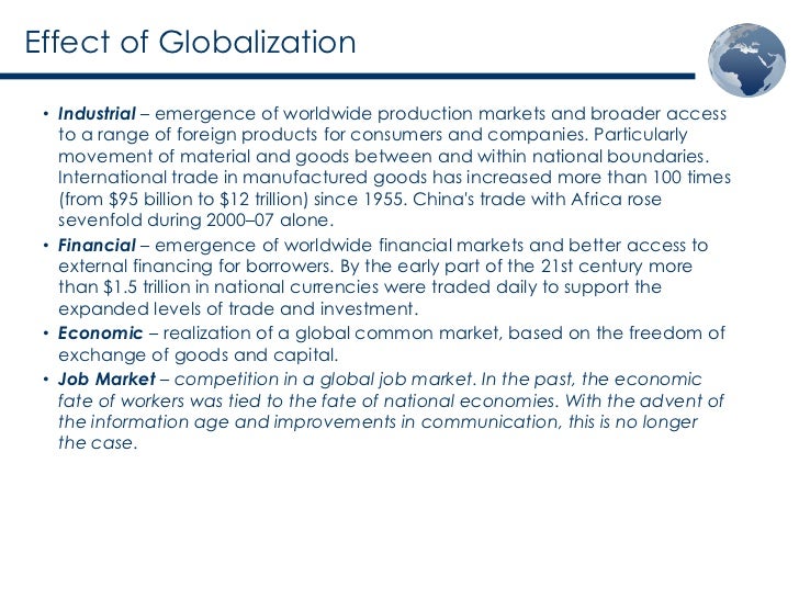 what are the positive and negative effects of globalization