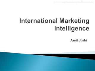 International marketing intelligence