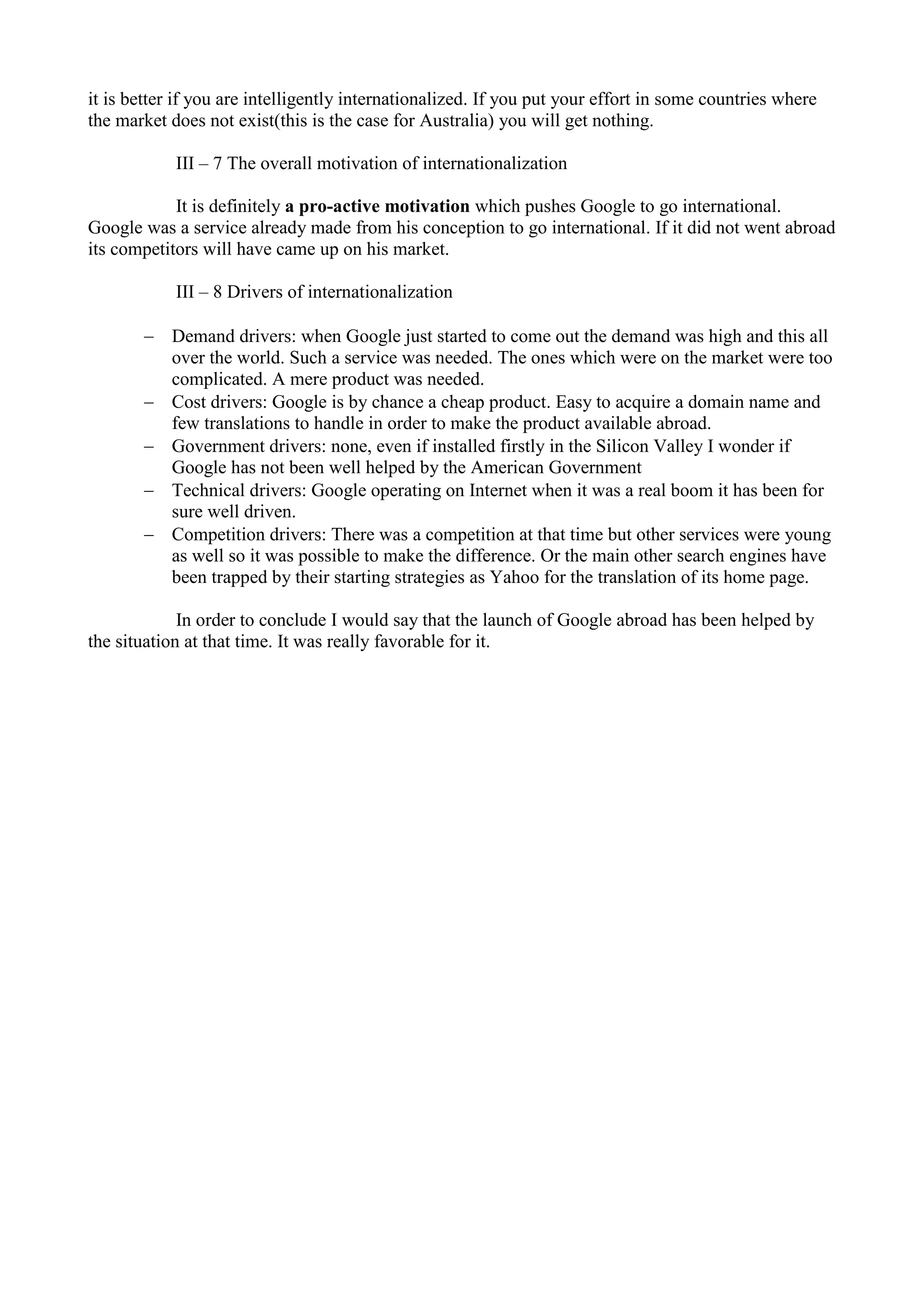 International Marketing Report Example | PDF