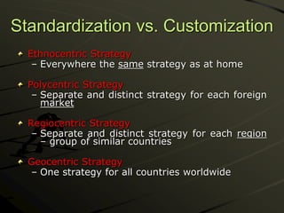 International marketing strategies. | PPTX