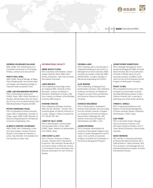 International Mba Brochure
