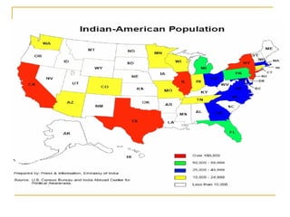 Key Regions with Dense Indian Populations

  Top 10 States              Indian Dense Areas
  1. California              1....