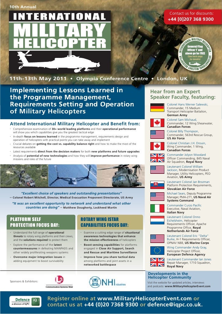 International Military Helicopter Conference Brochure