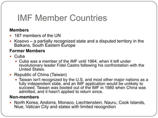 Imf Members International Monetary Fund | PPTX