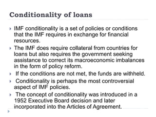 Financial Conditional International monetary fund | PPTX
