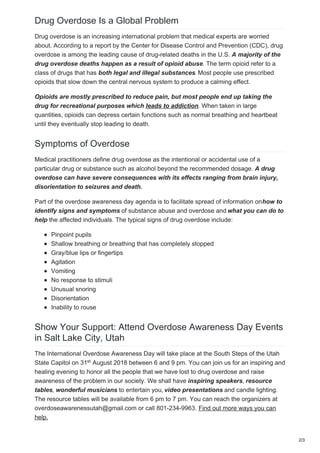 International overdose awareness day aug 31st | PDF