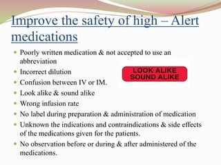 Improved Alertness International patient safety goals | PPTX
