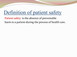 International patient safety goals