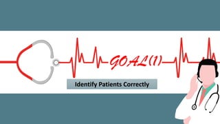 Identify Patients Correctly
GOAL(1)
 