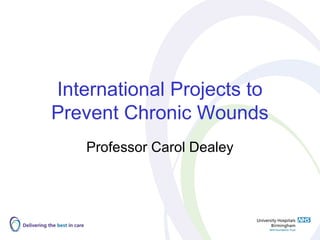 International Projects to
Prevent Chronic Wounds
    Professor Carol Dealey
 