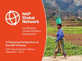 Coordinating
Climate-Resilient
Development
A Financing Perspective on
the NAP Process
NAP Global Network Webinar
December ...