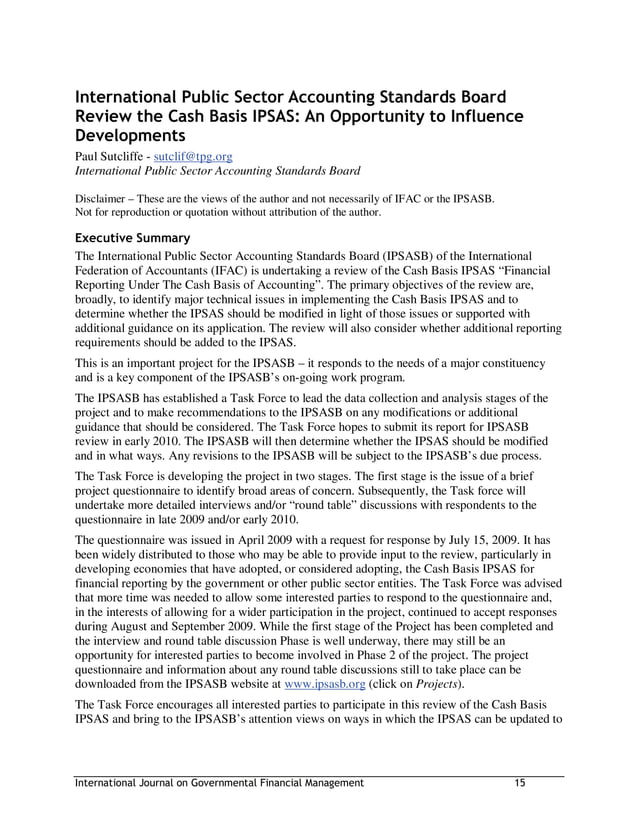 International Public Sector Accounting Standards Board PDF