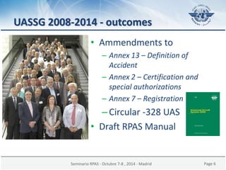 Usaf Rsta Annex International regulatory framework for remotely piloted aircraft ...