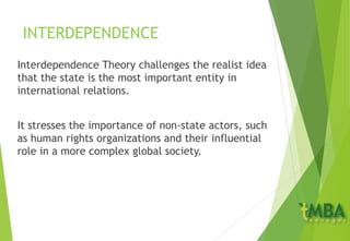Role Interdependence Model International relations chapter 1 states | PPTX