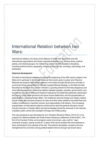 CSS International Relations Notes | PDF