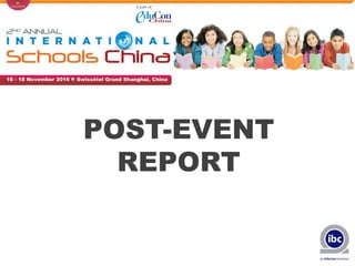POST-EVENT
REPORT
 