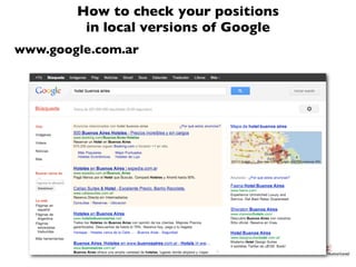 How to check your positions
         in local versions of Google
www.google.com.ar
 