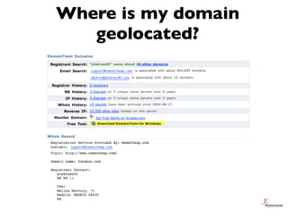 Where is my domain
   geolocated?
 