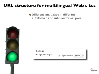 URL structure for multilingual Web sites
            Different languages in different
            subdomains or subdirecto...