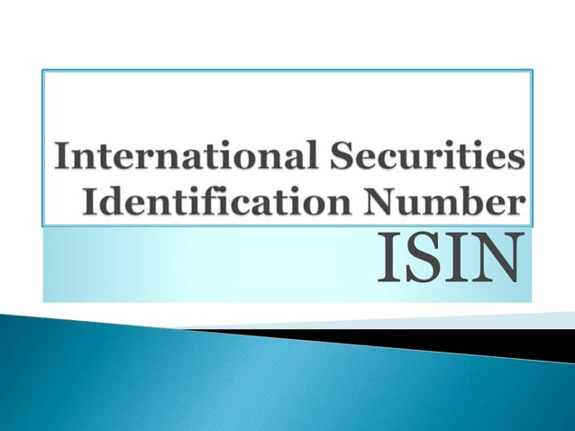International securities identification number | PPTX