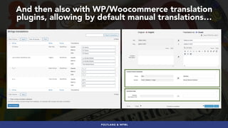 #GLOBALECOMMERCESEO BY @ALEYDA FROM #ORAINTI AT #SEJSUMMIT
And then also with WP/Woocommerce translation
plugins, allowing...