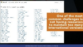 #INTERNATIONALSEO BY @ALEYDA FROM #ORAINTI AT #PUBCON
One of the most
common challenges is
not having resources
to maintain too many
international versions
 
