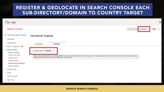 #INTERNATIONALSEO BY @ALEYDA FROM #ORAINTI AT #WAQ19
REGISTER & GEOLOCATE IN SEARCH CONSOLE EACH  
SUB-DIRECTORY/DOMAIN TO...
