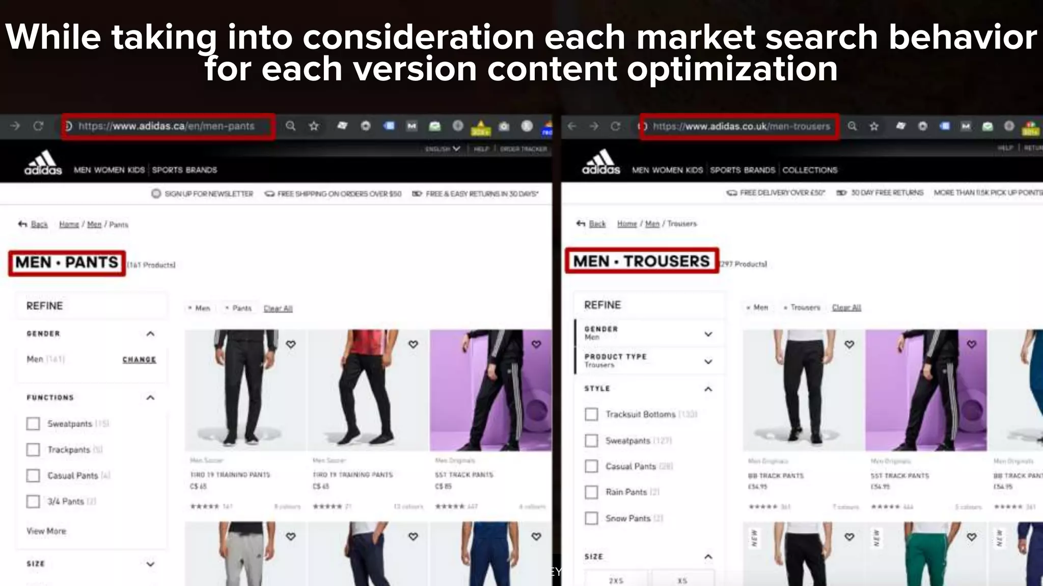#INTERNATIONALSEO BY @ALEYDA FROM #ORAINTI
While taking into consideration each market search behavior
for each version content optimization
 