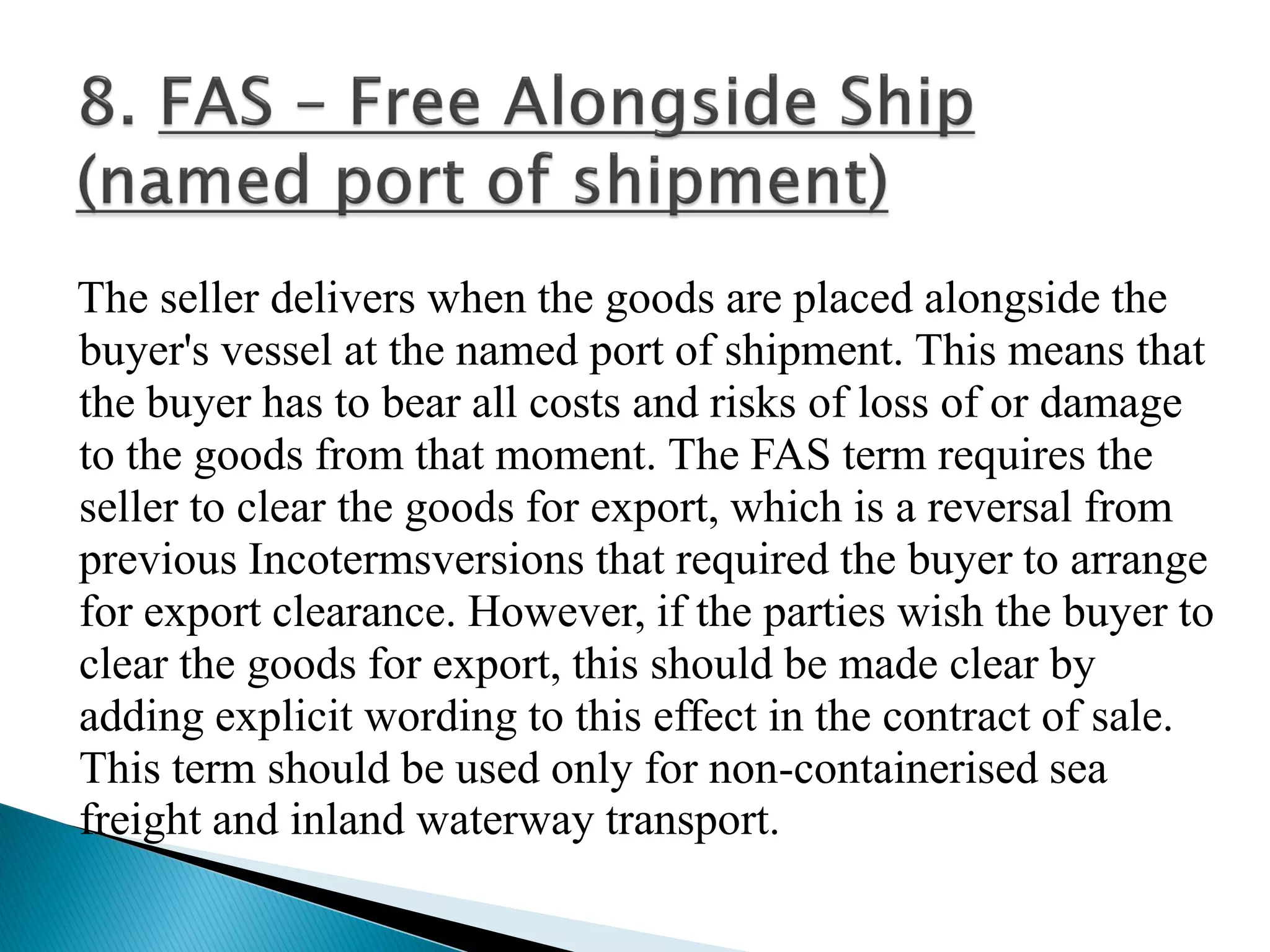 INTERNATIONAL SHIPPING TERMS , INCOTERMS | PDF