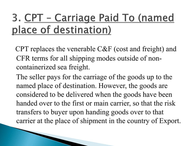 INTERNATIONAL SHIPPING TERMS , INCOTERMS | PDF | Cruises | Travel Type