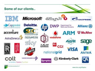 Some of our clients..

www.bcs.org/sfiaplus

 