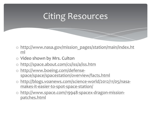 International Space Station Ppt