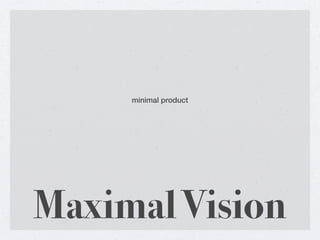 minimal product




Maximal Vision
 
