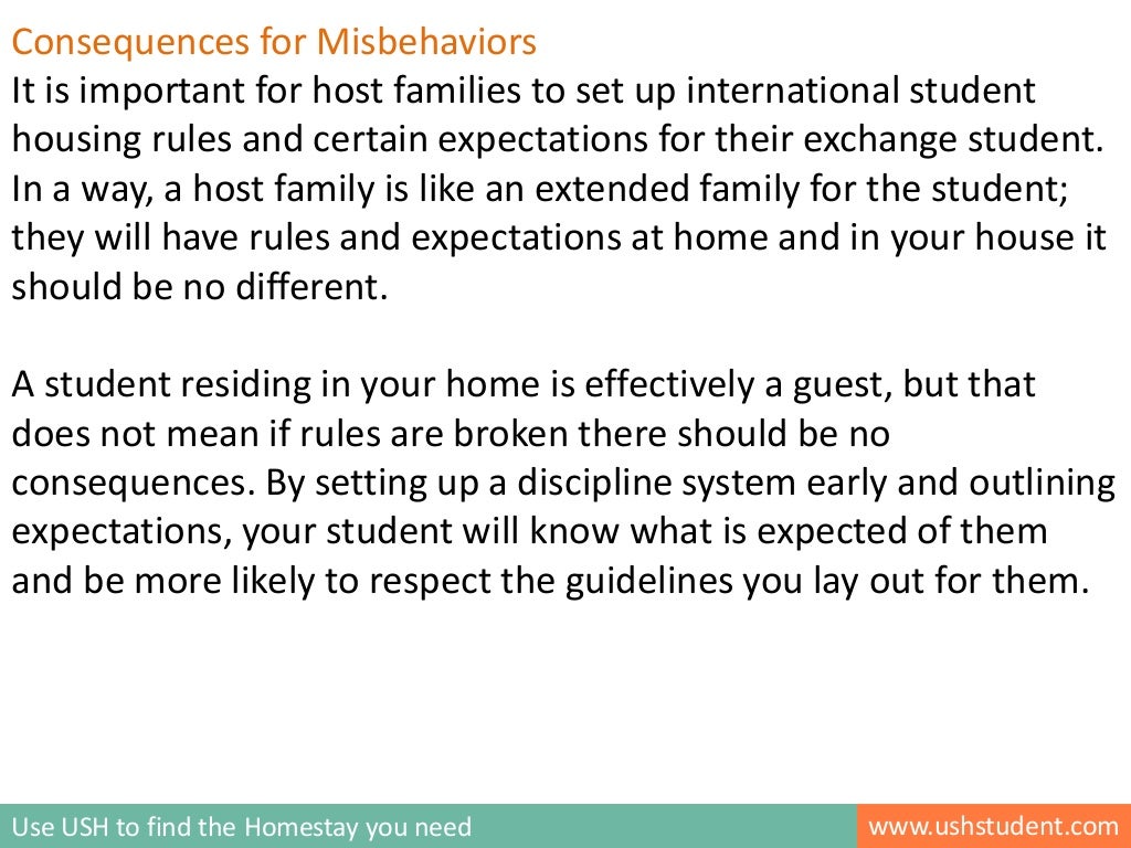 International Student Housing Rules