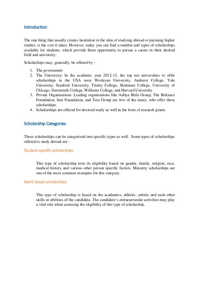 Sample scholarship essay field of study image