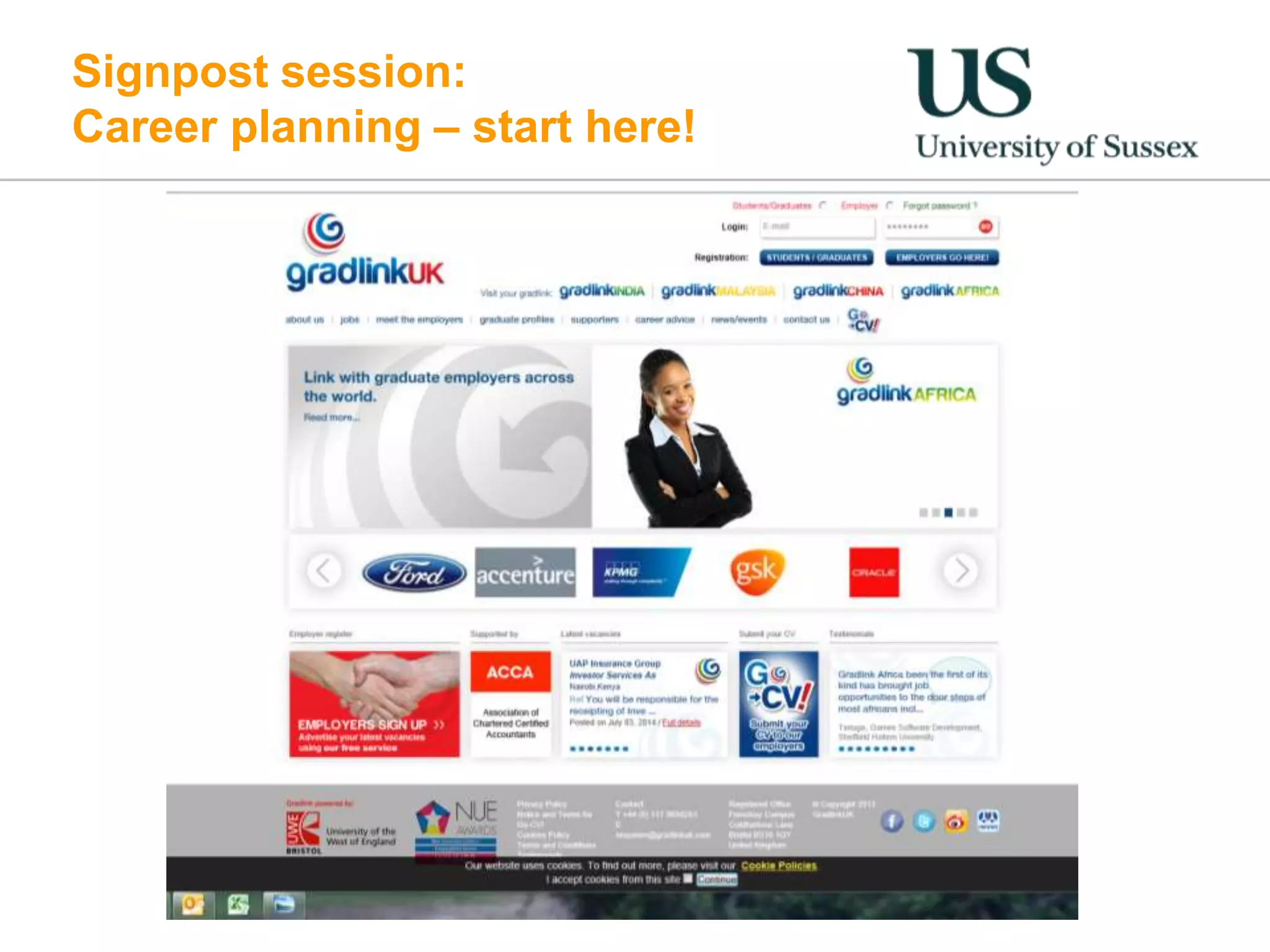 Signpost session:
Career planning – start here!