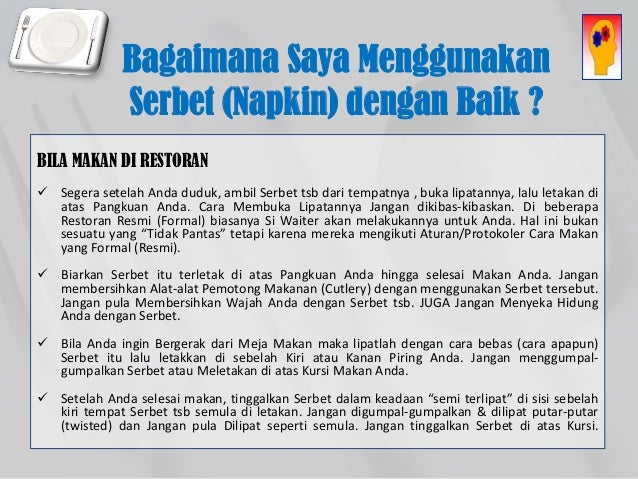Pelatihan Tata Cara Makan Internasional