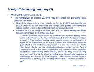 International Tax Issues In Entertainment Industry Including Film ...